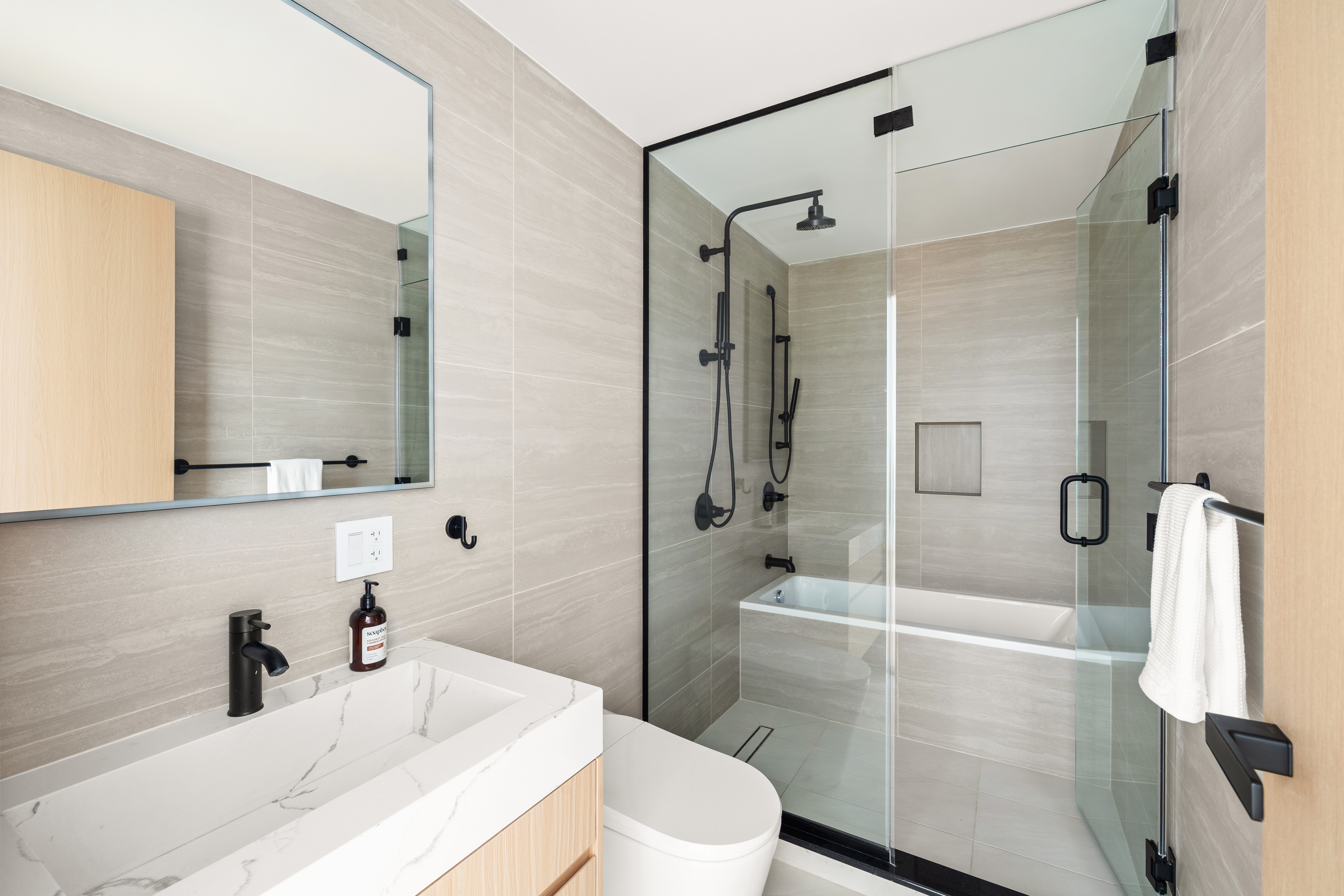 Residence 2A bathroom with glass shower