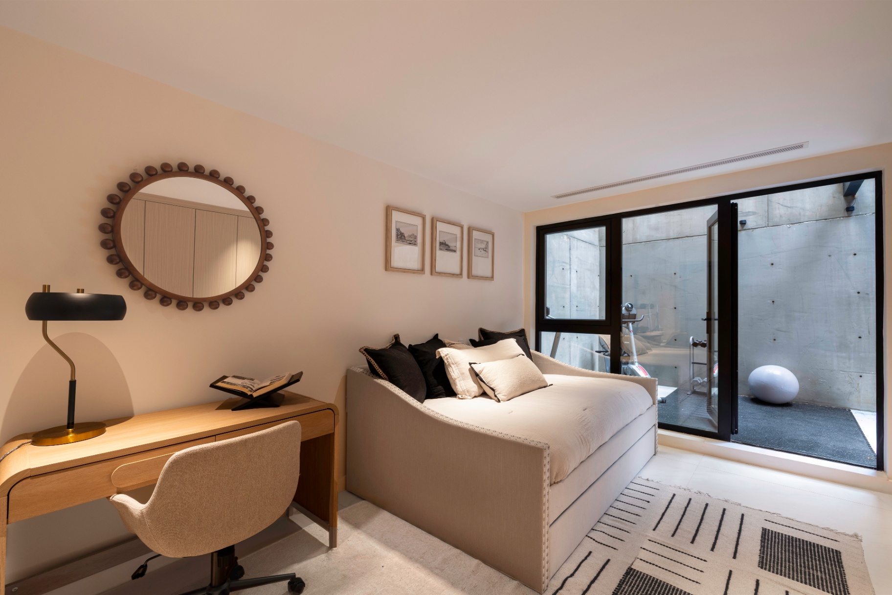 Residence 1B bedroom opening to a private light well